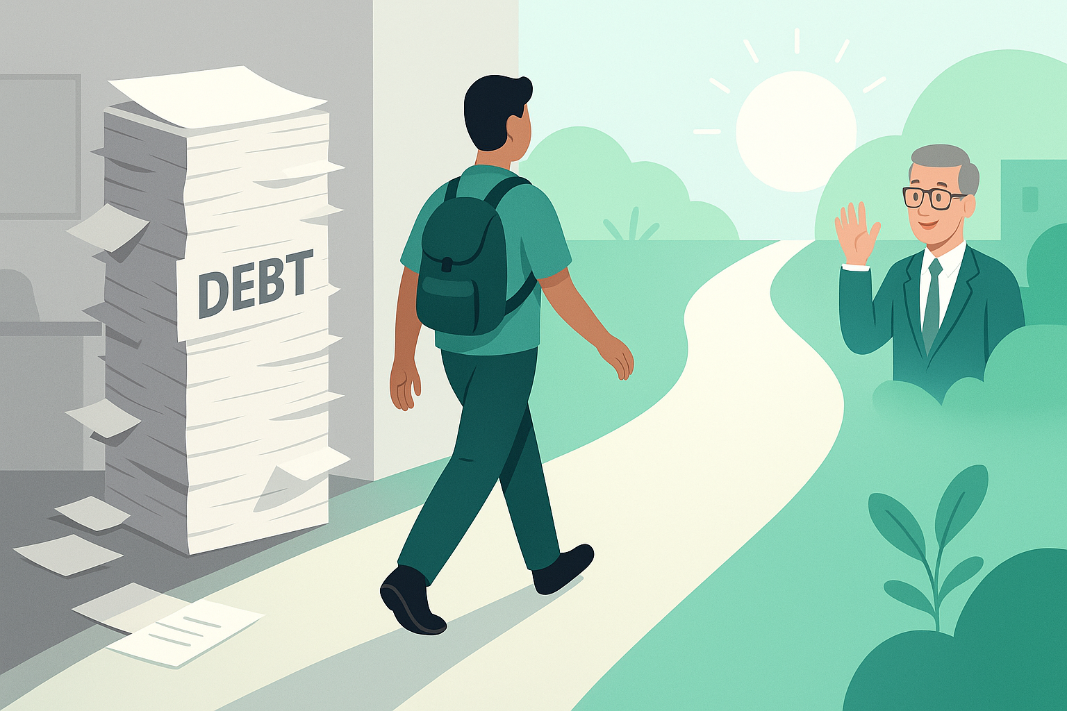 Bankruptcy - Professional debt relief illustration